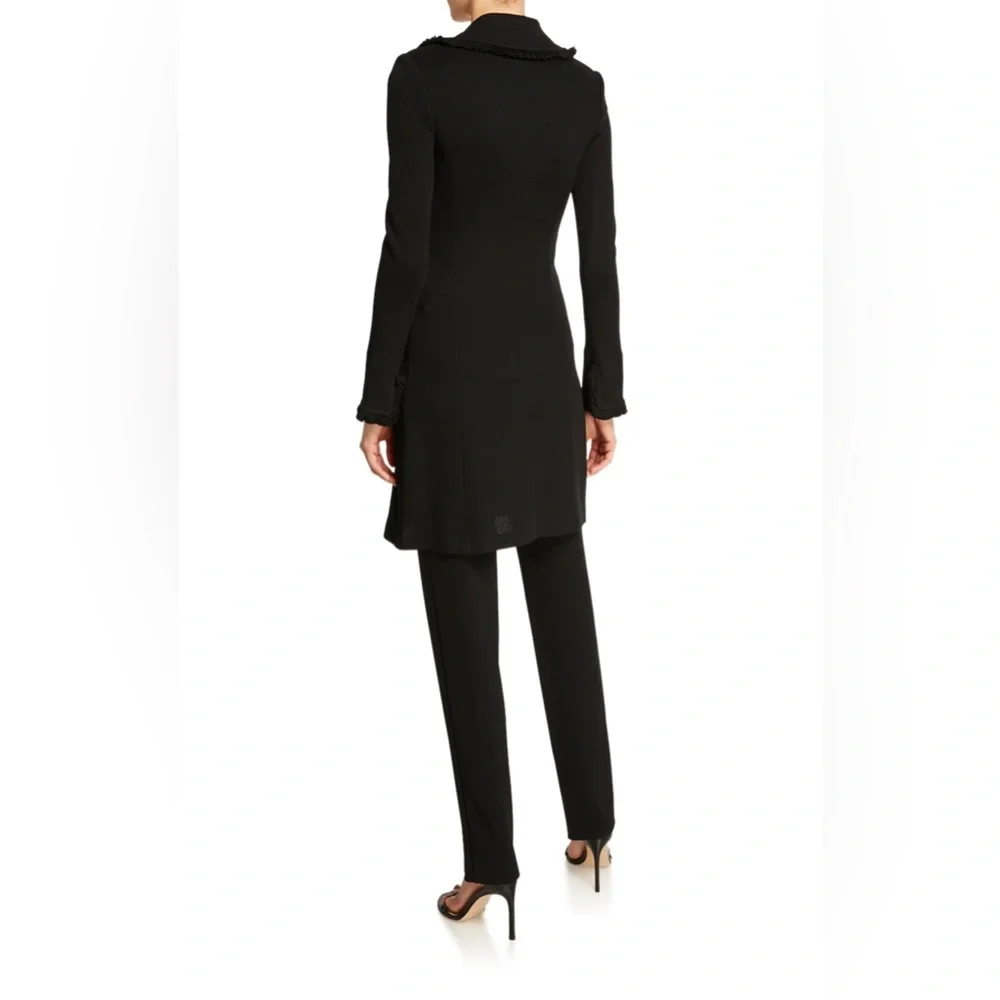 NEW ST JOHN CAVIAR MILANO PIQUE FIT AND FLARE TOPPER COAT - Picture 3 of 3